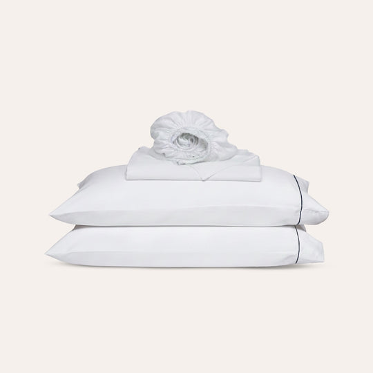 Serene Sheet Set Stitch in Slate banner