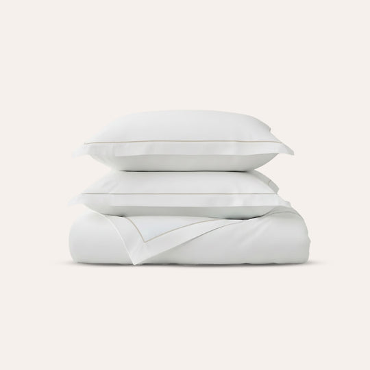 Serene Duvet Set Stitch in Flax banner