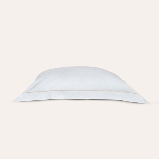 Serene Euro Sham Stitch in Flax banner