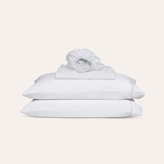 Serene Sheet Set Stitch in Sage banner