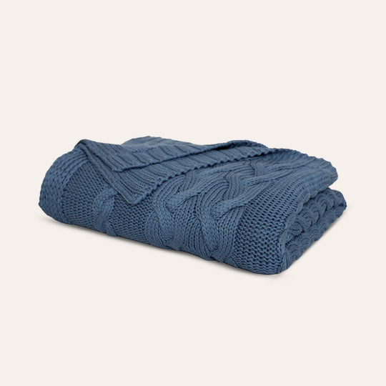 Drift Throw Blanket - Bluestone banner